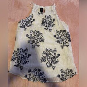 White floral tank top